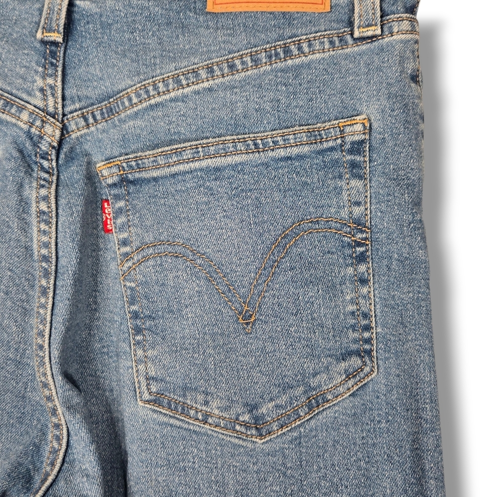 Levi's Ribcage Straight Ankle Jean Women's Size 29 High Rise Button Fly 27" L - Picture 10 of 16